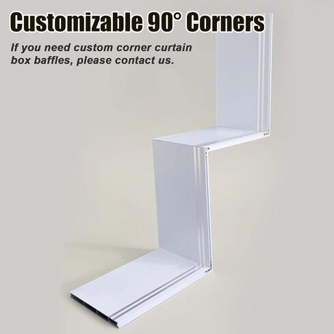 Kunovo Starta Pelmet Side Square Curtain Box Rail متكامل ، بيلميت ستارة مع لوحة زخرفية مزدوجة القضبان ، لغرفة غرفة المعيشة فيلا (رمادي ، 280 سم/110.2 قدم/9.2 قدم) in Kuwait
