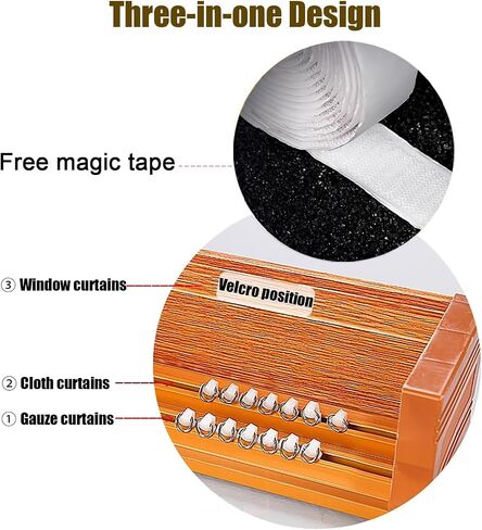Kunovo Curtain Pelmet Retro Curtain Rail System Box Wood Grain Design, Hidden Window Curtain Pelmet Box with Track, Decorative Curtain Track and Valance for Bay Window(Wall Mount,2.6m/8.5ft) in Saudi Arabia