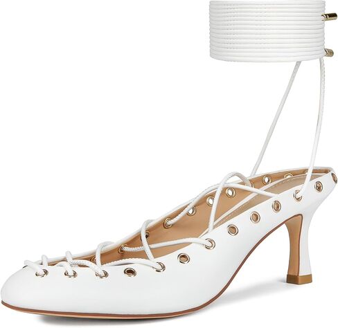Saint Leia Women's 2.7IN Kitten Heel Round Toe Strap Weddings Parties Evening Short Heel Pumps Shoes in Kuwait