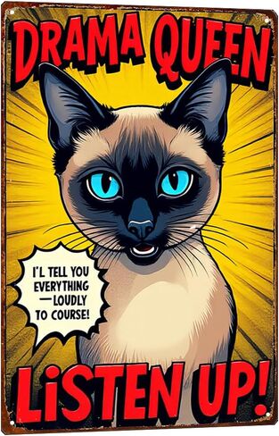 Various Cat American Style Cartoon Tin Sign - Vintage Metal Poster (8x12 Inches) - Funny Pet Decor for Cat Lovers & Home Styling (Sphynx) in Saudi Arabia