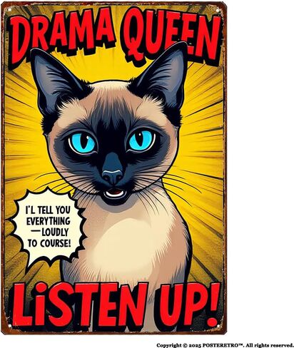 Various Cat American Style Cartoon Tin Sign - Vintage Metal Poster (8x12 Inches) - Funny Pet Decor for Cat Lovers & Home Styling (Sphynx) in Saudi Arabia