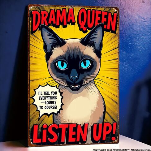 Various Cat American Style Cartoon Tin Sign - Vintage Metal Poster (8x12 Inches) - Funny Pet Decor for Cat Lovers & Home Styling (Sphynx) in Saudi Arabia