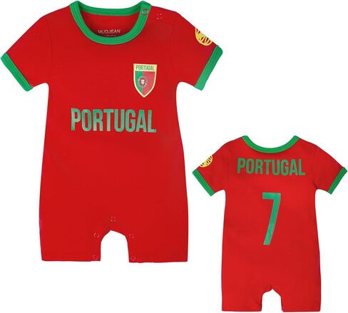 Baby Girl Soccer Clothes Baby Boys Romper Toddler Soccer Outfit Infants Jumpsuit Cute Comfortable 0-24 Months in Kuwait
