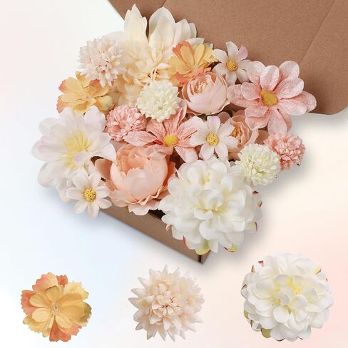 20 Pack Flower Hair Clip Rose Hair Clips Barrettes for Women Flower Accessories Boho Bride Claw Clip Hairpin Brooch Pin Headpiece for Girls Wedding (Champagne) in Kuwait