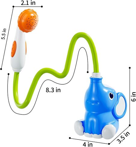Baby Bath Shower Head Toys for Kids Ages 2-4, Bath Toys for Infants with Elephant Water Pump for Kids 3-5, Kids Swimming Pool Toys, Bathtub Toys 18-24 Months Toddlers Newborn Infants Boys Girls in Saudi Arabia