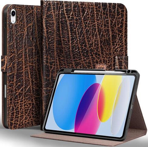 Gexmil Leather Case for iPad Air 11 Inch M4/M3/M2,10.9 Inch,Brown Floral in Kuwait