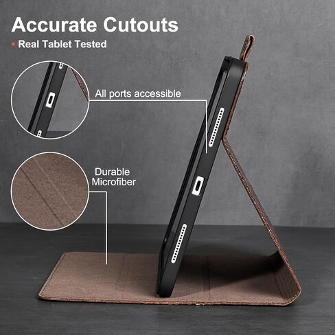 Gexmil Leather Case for iPad Air 11 Inch M4/M3/M2,10.9 Inch,Brown Floral in Kuwait