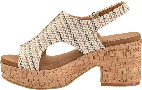 Corkys Footwear Women's Miss Carley Platform Sandal ، الكعب 3 بوصات ، إصبع زقزقة عصرية ومريحة مع خطاف قابل للتعديل وحزام حلقة ، ارتداء على مدار السنة in Saudi Arabia
