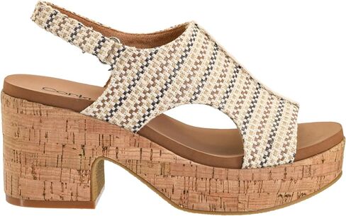 Corkys Footwear Women's Miss Carley Platform Sandal ، الكعب 3 بوصات ، إصبع زقزقة عصرية ومريحة مع خطاف قابل للتعديل وحزام حلقة ، ارتداء على مدار السنة in Saudi Arabia