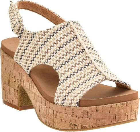 Corkys Footwear Women's Miss Carley Platform Sandal ، الكعب 3 بوصات ، إصبع زقزقة عصرية ومريحة مع خطاف قابل للتعديل وحزام حلقة ، ارتداء على مدار السنة in Saudi Arabia