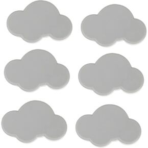 Gadpiparty 6 Pack Cloud Shaped Handles for Cabinets Soft Rubber Pulls Decorative Knobs Drawer Handles Kids Room Accessory Easy Install