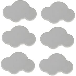 Furniture Handle Accessory 6pcs Cloud Shape Drawer Pulls Soft Rubber Zinc Alloy Base for Boys and Girls Adults