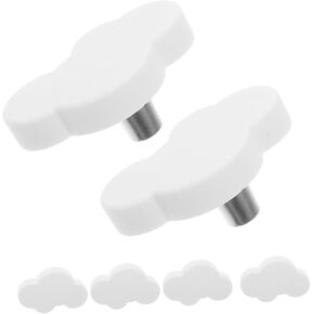BESTonZON 6pcs Cartoon Boy Girl Door Knobs Rubber Cabinet Pulls for Dresser Closet and Boy Girl Room and Easy to Install
