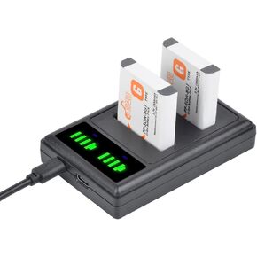 Pickle Power NP-BG1 NP-FG1 Battery and LED USB Dual Charger Compatible with Sony Cyber-Shot DSC-H3 DSC-H7 DSC-H9 DSC-H10 DSC-H20 DSC-H50 DSC-H55 DSC-H70 DSC-H90 DSC-HX5V DSC-HX9V DSC-HX10V