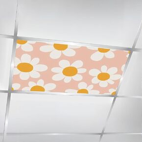 4 Pcs Fluorescent Light Covers for Ceiling Lights Baby set kids pastel shapes drawn cute Decorative Magnetic Classroom Light Filters 4x2 ft for Office Hospitals Home