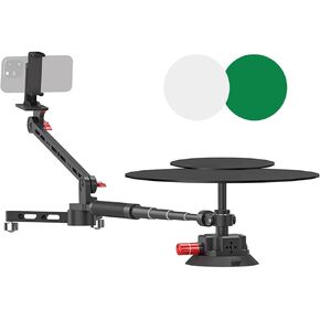 360 Degree Camera Spinne,360 Spinning Camera Rig,360 Panoramic Photography Platform,Turntable Photo Booth Rotating Platform with Dolly Wheel
