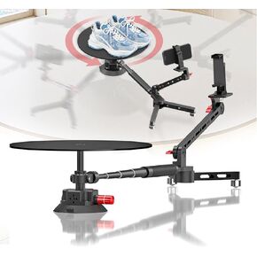 360 Degree Camera Spinner,Portable Photo Studio Multi Angle Adjustable Shooting,Camera Slider Video Rotating Platform