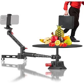360 Degree Spinner Professional Photography Turntable Photo Video Platform Rotating Camera Slider Shooting Distance 0-110cm