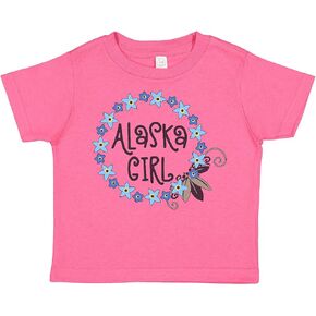inktastic Alaska Girl Forget-Me-Not Flower Toddler T-Shirt