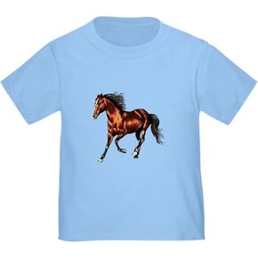 CafePress Cantering Bay Horse Toddler T Shirt Cute Toddler Graphic Tee, 100% Cotton