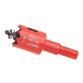 1 Inch (25mm) HSS Bi-Metal Hole Saw Drill Bit - Hole Saw Kit with Arbor for Wood, Plastic, Drywall, Metal Sheets & Ceiling Tiles - Includes Pilot Drill Bit for Precision Drilling