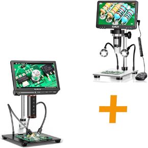 Elikliv Autofocus AF Digital Microscope, 8" EM4K-AF Coin Microscope,52MP HDMI Microscope+EDM9
