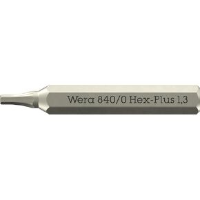 Wera 05058108001 840/0 Micro Bits Hex-Plus for Allen Screws 0.9 x 30 mm