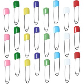 DOITOOL Steel Diaper Pin for Pin 100pcs Plastic Head for Nappies Bibs and Blankets