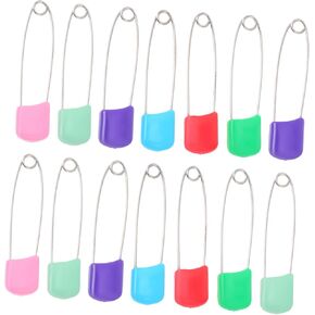Uonlytech 100pcs Boy Girl Safety Brooches for Cloth Diapers Boy Girl Safety Locking Closure Multi- for Diapering Sewing Craft Projects Secure Practical Accessories