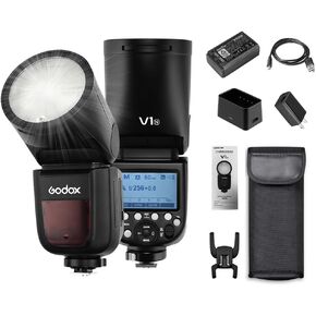 Godox V1S Flash Camera Flash Speedlite Round Head Wireless 2.4G Fresnel Zoom for Sony a7RII a7R a58 a99 ILCE6000L a7RIII a7R3 a9 a77II a77 a350 Camerasfor Wedding Portrait Studio Photography