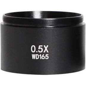 Microscope Kit WD30 WD165 WD287 0.3X 0.5X 0.7X 1X 2X Trinocular Microscope Stereo Microscope Auxiliary Objective Lens Barlow Optical Lens Microscope Lens Adapters (Color : WD165 0.5X)