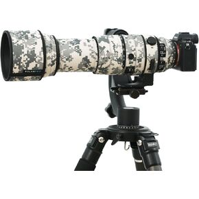 ROLANPRO Waterproof Lens Camouflage Coat for Sigma 150-600mm F/5-6.3 DG DN OS Sports Coat Mirrorless Camera Lens-E Mount and L Mount Protective Sleeve Case-#23 Brown Jungle Waterproof