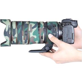 CHASING BIRDS Camouflage Waterproof Lens Coat for Canon RF 24-105mm F2.8 L is USM Z Rainproof Lens Protective Cover (Military Green Camouflage, with Extender RF 1.4X & 2X)
