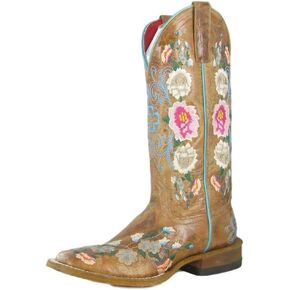 Macie Bean Women's Rose Garden Western Boot Broad Square Toe - M9012