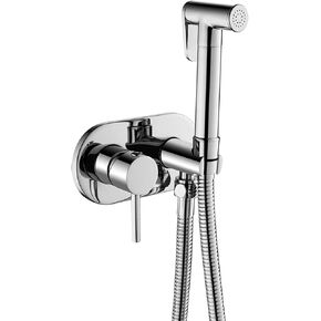 Toilet Bathroom HandheldSprayer HandheldSprayer Chrome Baby Cloth Diaper Sprayer for Hot and Cold Water BrassSprayer PortableFaucet, withHose, for Feminine Wash, Pet