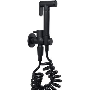 Sprayer Kit HandheldSprayer For Toilet, Black Brass Portable Cloth Diaper Sprayer Set Single Cold Water BathroomSprayer Kit With Shower Hose For Personal Hygiene, Pet Bathing