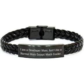 ADeveloperMom'sCoolGiftforBuddies-InterlacedLeatherBracelet-forBirthday-PeopleLoveCoolMoms-DeveloperGifts-fromFriends-to-Developer
