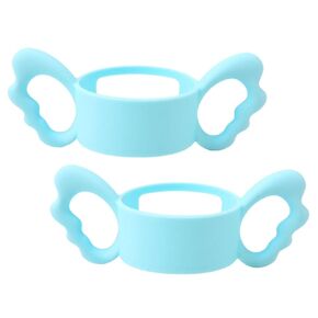 Feeding Bottle Handle Set 2pcs Silicone Bottle Grips Easy to Attach Clean Ergonomic Design