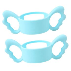 SUPVOX 2pcs Baby Bottle Handles Removable Silicone Feeder Grips for Milk Bottle Non-Slip Easy Install Ergonomic Design