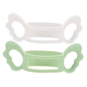 2pcs Silicone Bottle Handles Anti-Slip Grip for Boy Girl Detachable Design for Easy - Compatible Various Bottle Types Safe and Comfortable for Newborns and Toddlers