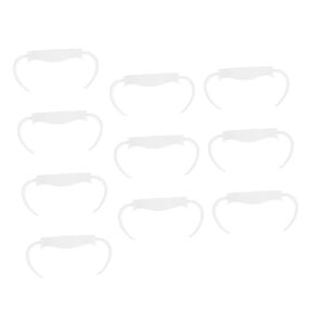 SUPVOX 10pcs Feeder Handle Grip for Bottles Wide Mouth Nursing Bottle Handles White Non- Material Comfortable Grip for Boy Girl Convenient Feeding