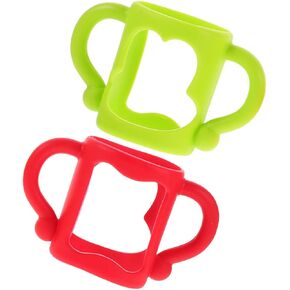 Sosoport 2pcs Silicone Bottle Handles for Newborns Bottle Grip Soft Comfortable Ergonomic Design