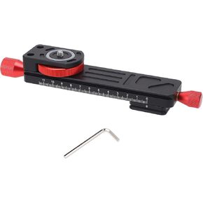 Macro Photography Rail Slider High Accuracy Aluminum Alloy Quick Release Plate with 1/4 Screw Hole for Mirrorless Cameras