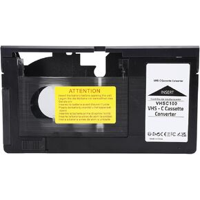 VHS C Tape Cassette Adapter, Motorized VHS to VHS C Cassette Adapter, Compatible 12mm SVHS VHSC to VHS, for VCR Player, Video Cassette Player and VHS to Digital Converting