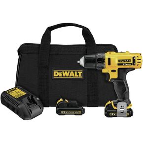 DEWALT 12V MAX 3/8 Inch Cordless Drill/Driver Kit with Battery and Charger Included (DCD710S2)