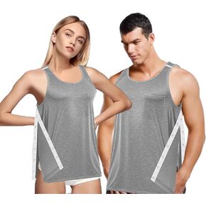 Unisex Shoulder Snap-Access Tank Tops Post Surgery Shirts Tear Away Chemo Shirt Clothes After Rotator Cuff Surgery