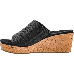 Corkys Footwear Women's Wine And Dine 2.5-Inch Wedge Sandal - With A Woven Upper, Cork Platform, Slip-On Design, and Corkys Soft EVA Insoles For All Day Wear