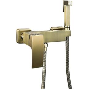 Sprayer Kit HandheldSprayer for Toilet, Hot and Cold Water Bathroom Cloth Diaper Sprayer Set Brass Wall Mounted ToiletSprayer Kit for Personal Hygiene, Bronze