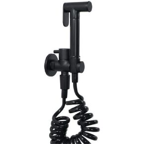 Pet Bath, Washing Car, Water Flower, Toilet Cleaning - BlackSet Toilet CompanionSpray Gun Faucet Wall Mounted