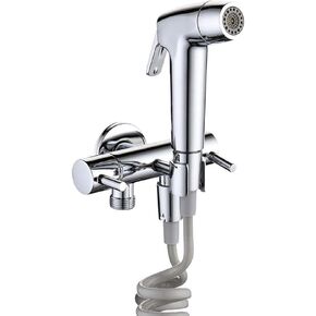 Handheldsprayer kit Hand HeldSprayer Kit Cloth Diaper Sprayer Set - All Copper Toilet Angle ValveNozzle Booster Spray Gun Toilet Toilet Flushing Companion Set Shower Attachment